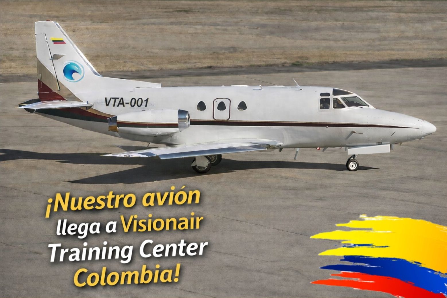 El avión en Visionair Training Center Colombia